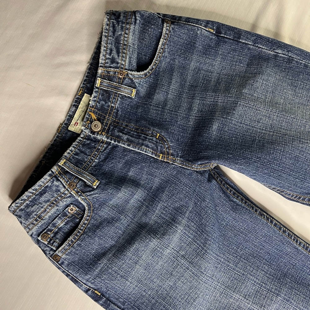 Vintage BKE JEANS Y2K Low Rise Flare Jeans 26x35.5 Sassy Long Blue Jeans